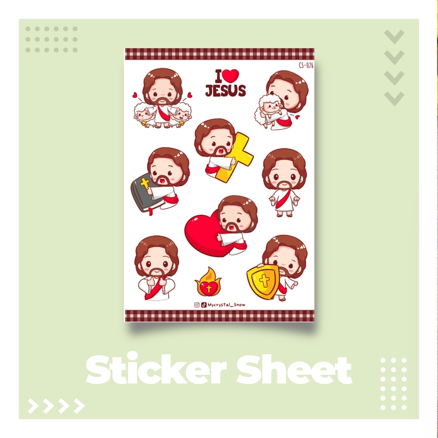 

Sticker Kristen Yesus Kristus Edisi Paskah Natal