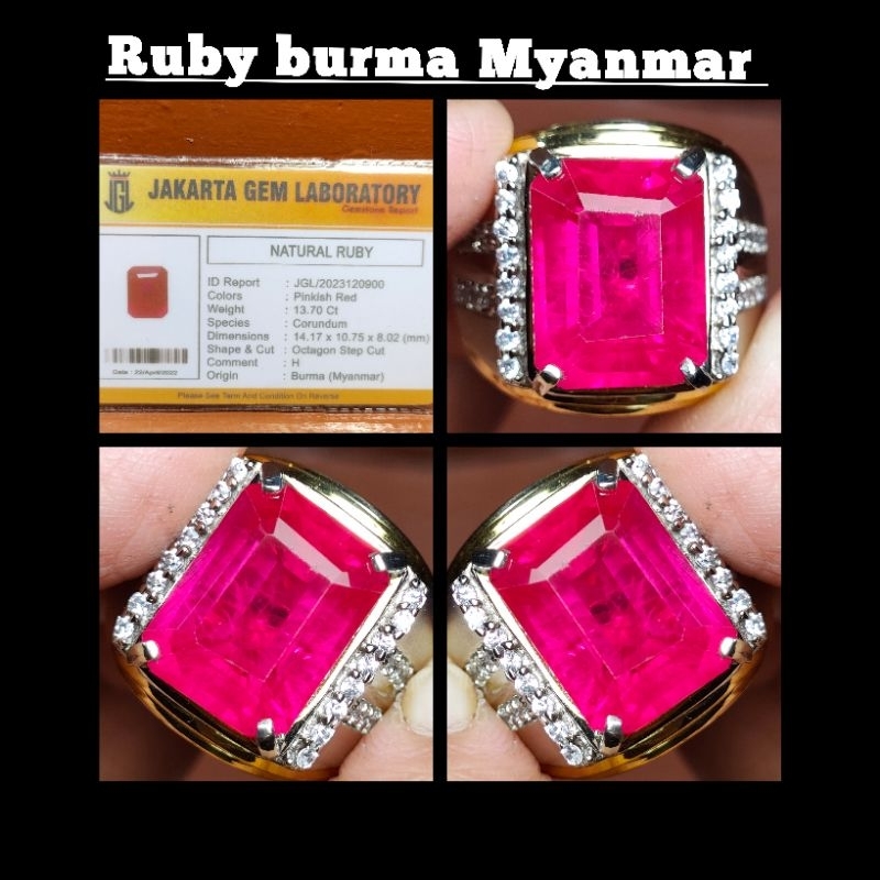 CINCIN PERMATA BATU RUBY MERAH DELIMA