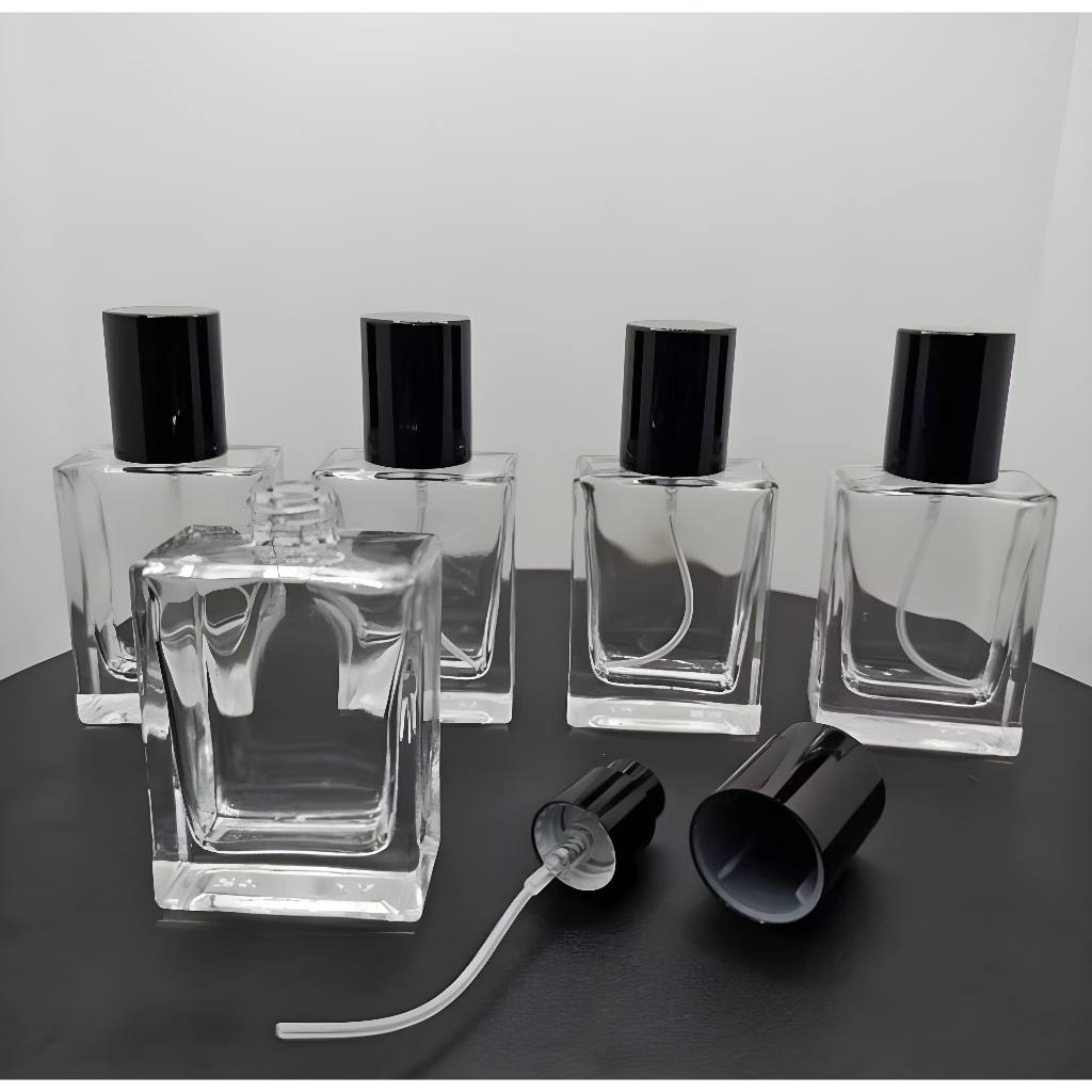 Botol Parfum Hermes 30ML Drat Hitam - Botol Kaca Parfum 30ML / Botol Spray Drat 30ML
