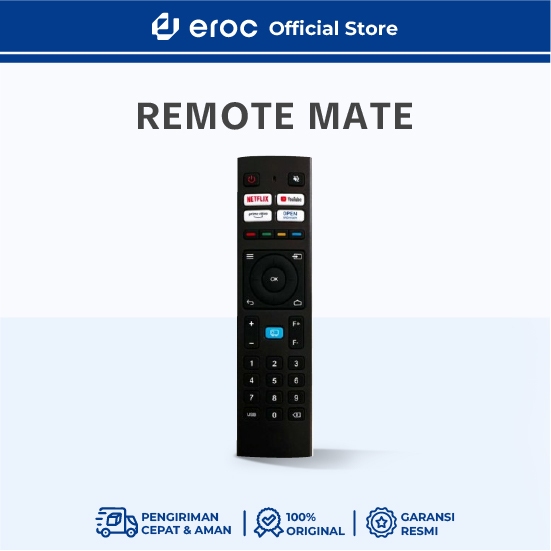 EROC Smart Projector REMOTE MATE - Auto Focus - Dolby Audio – Netflix Certified - Youtube - WiFi and