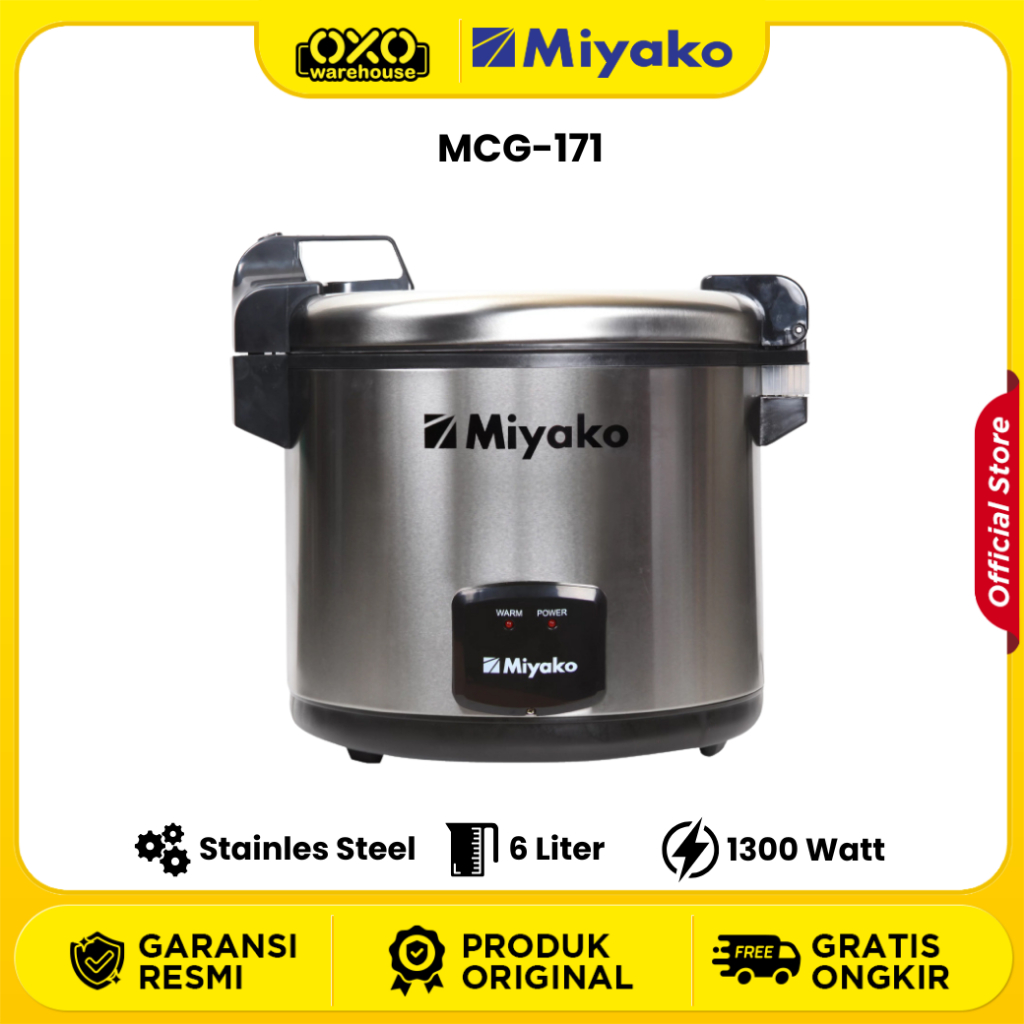 Miyako Rice Cooker MCG171 Besar Mejikom Penanak Nasi Anti Lengket Garansi Resmi