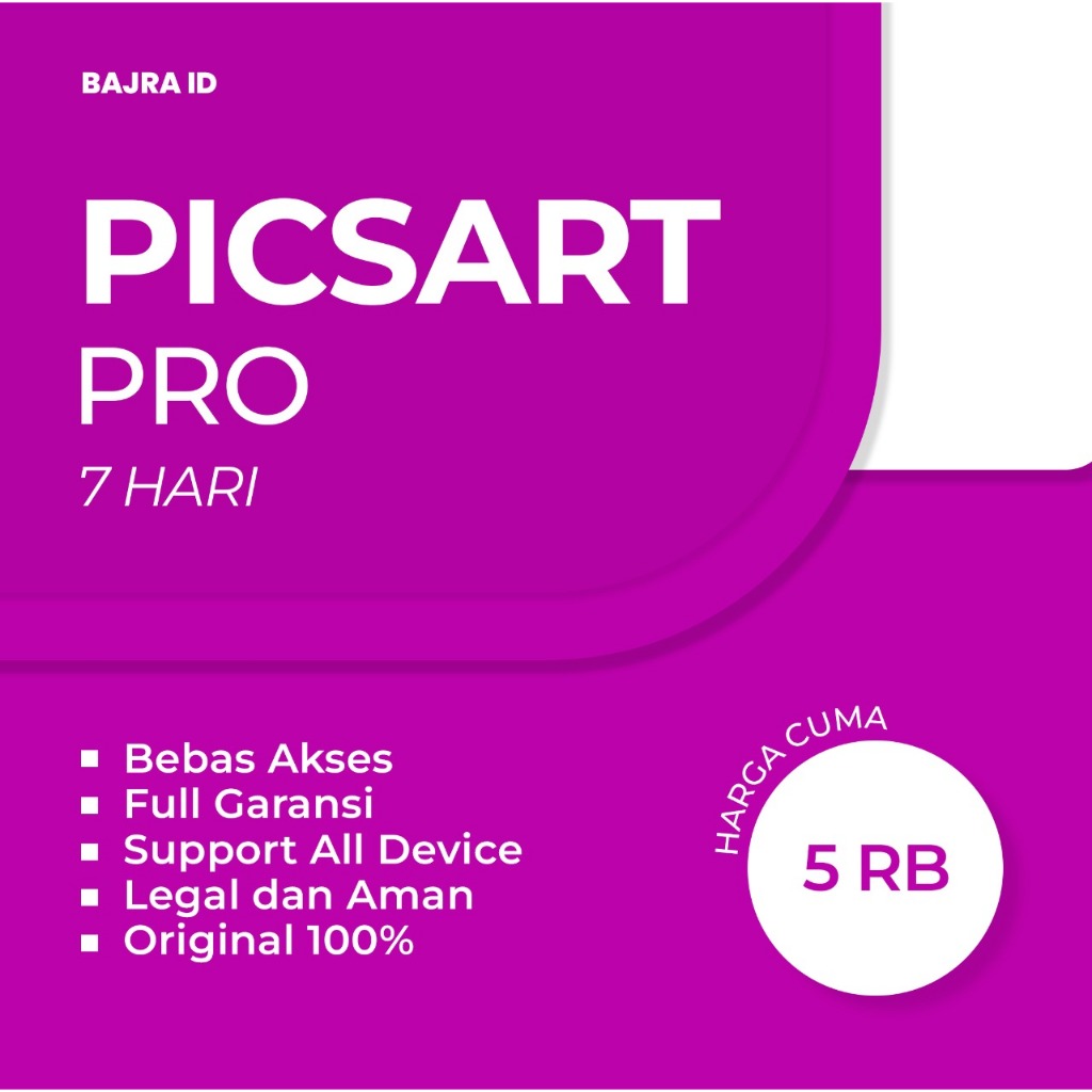 PICSART PRO GOLD 1 BULAN MURAH SAJA FULL GARANSI ALL DEVICE