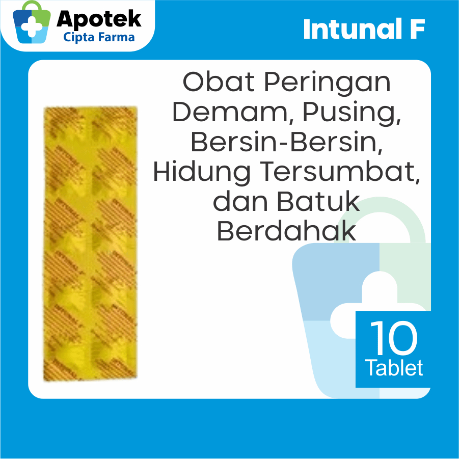 Intunal F Tablet Paracetamol Parasetamol Dextromethorphan Guaifenesin Antihistamin Obat Batuk Berdah