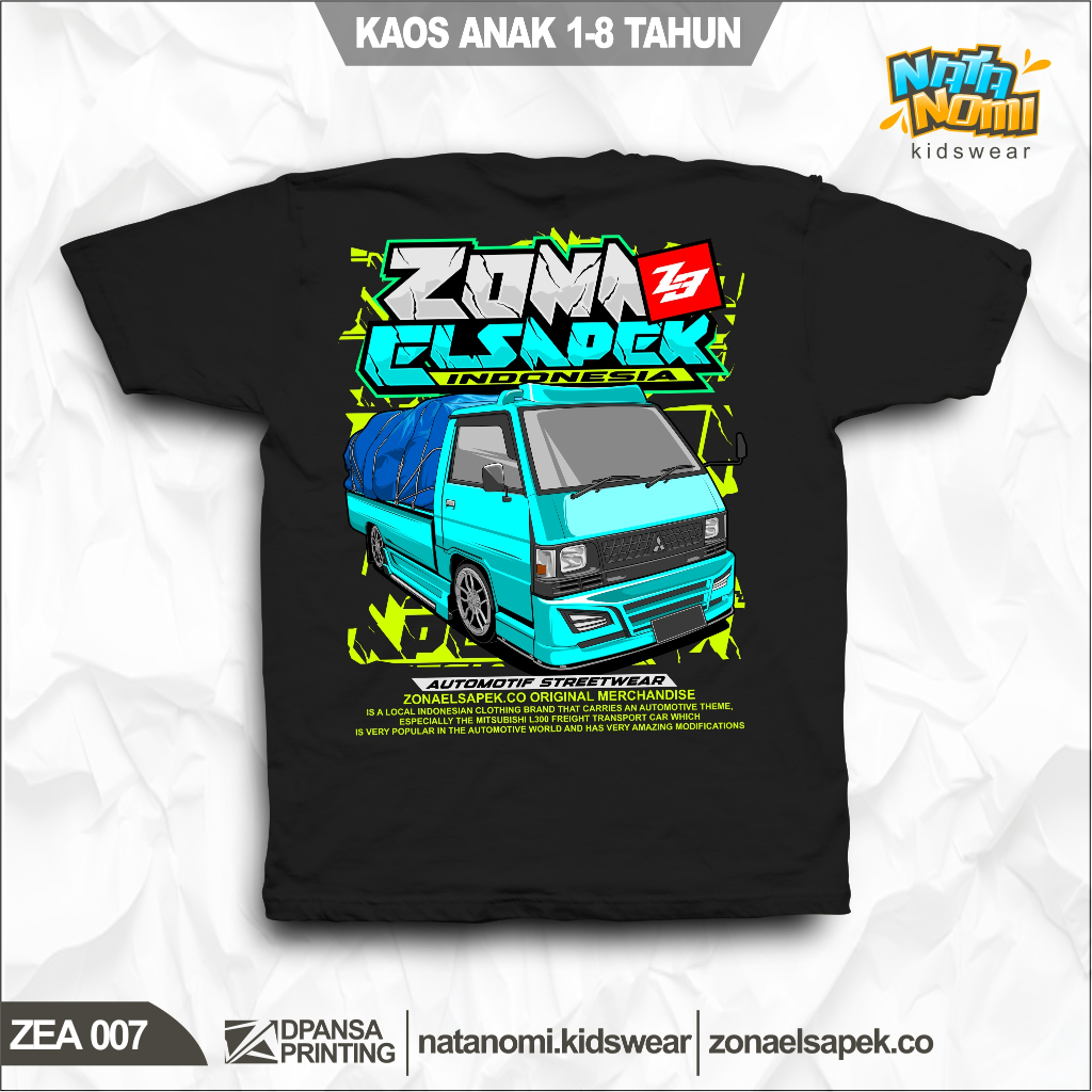 ZONAELSAPEK.CO ZEA007 KAOS ANAK ELSAPEK KAOS ANAK L300 BAJU ANAK  KAOS GRANMAX KAOS PICK UP KAOS PRO