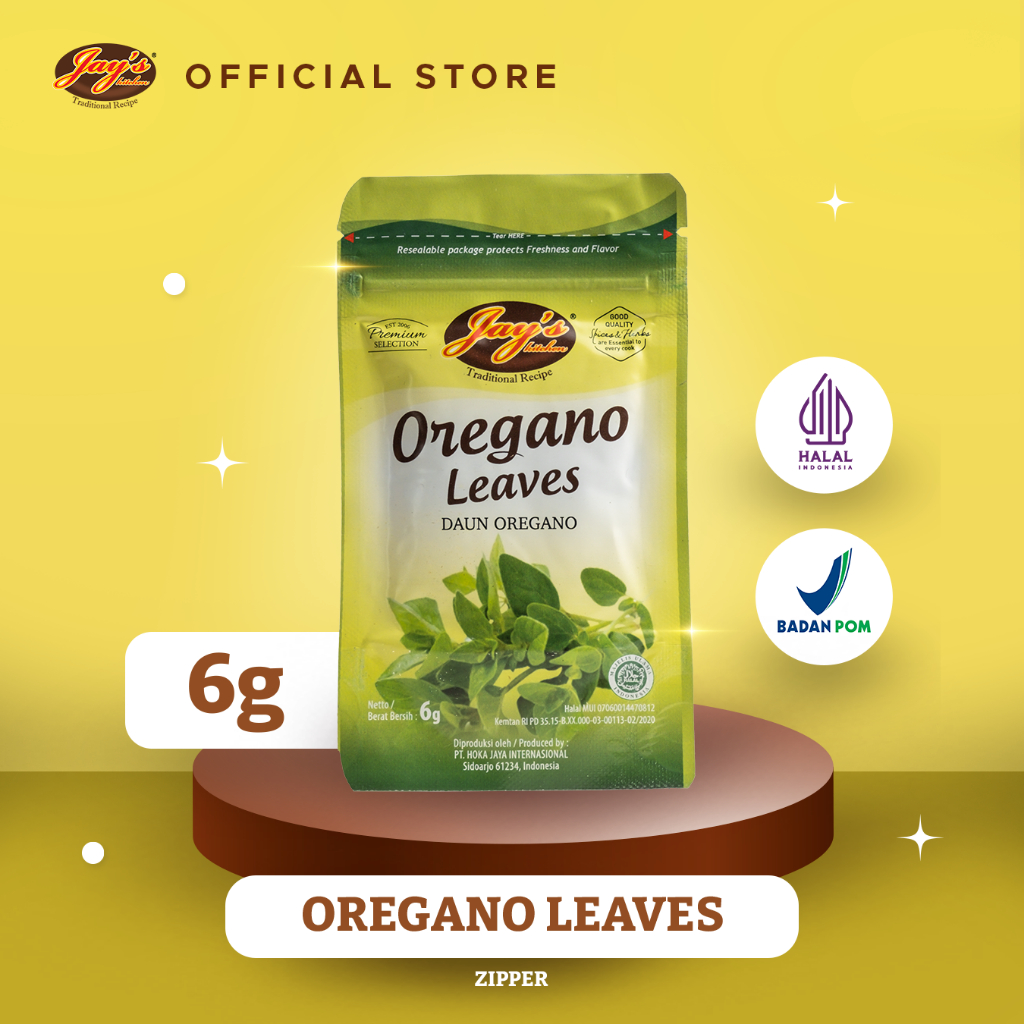 

Jay's Kitchen Oregano Leaves Zipper 6 GR