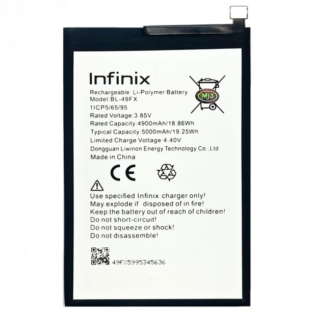 Infinix BL-49FX / Smart 5 / Hot 8 / Hot 20i / X650 / Hot 9 / X655 / Smart 6 Baterai HP