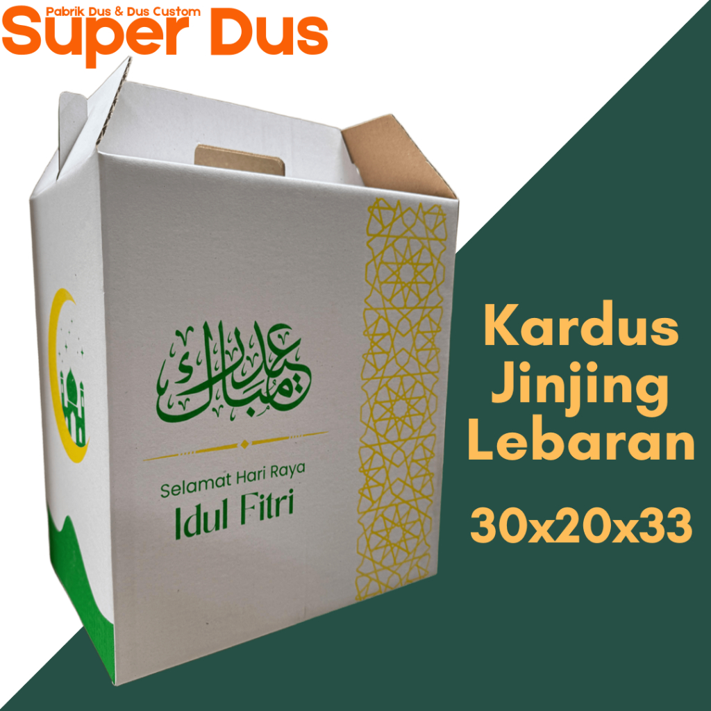 

Kardus Jinjing / Box Lebaran 30x20x33 cm / Kardus Packing /Hampers Lebaran/Parcel Idul Fitri terlaris