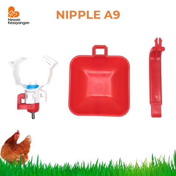 Nipple A9 Mangkok Nipel Nepel Nipple A9 Mangkok  Ayam Layer Broiler Petelur