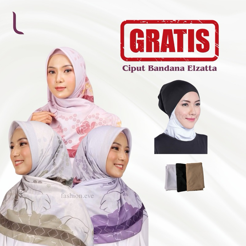 ELZATTA HIJAB KERUDUNG JILBAB SEGI EMPAT MOTIF TERBARU DISKON KAILA LIVIA ELZATTA#EI