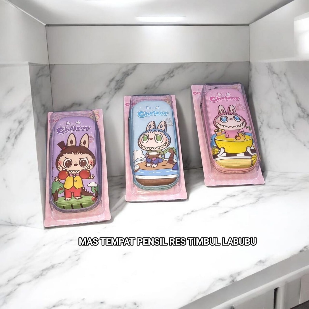 

Chelzor Tempat Pensil Res Timbul Labubu/tempat pensil res labubu timbul/tempat pensil karakter lucu