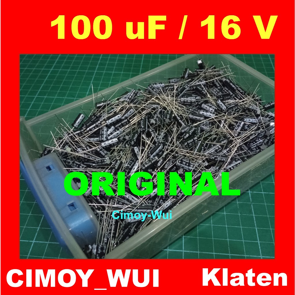 ELCO 100UF  16V elco kondensator kapasitor capacitor 100 uf 16 v kapasitor elektrolit