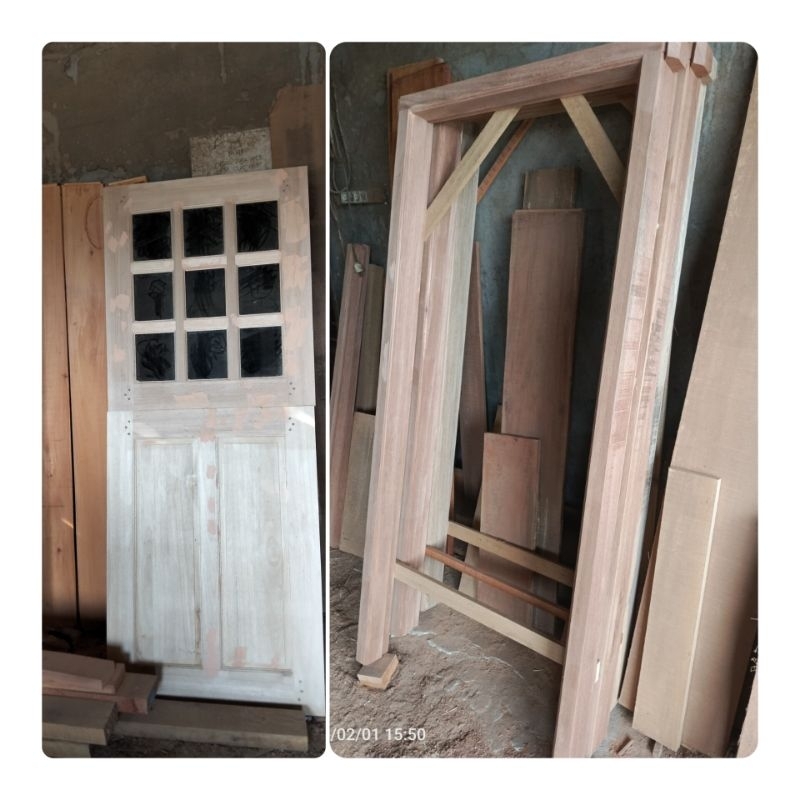 pintu dapur model klasik+ kusen