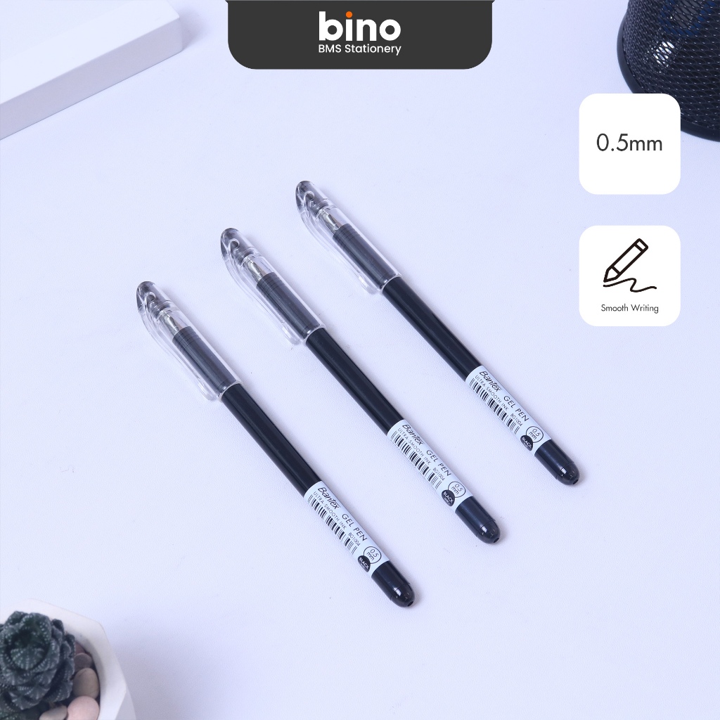 

[BMS Bekasi] Bantex Gel Pen Tinta Ultra-Smooth / Pena Pulpen 0.5 mm Satu Set BG1017