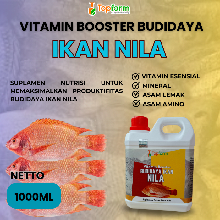 Vitamin Booster Ikan Nila 1LITER / Vitamin Ternak Ikan Nila/ Vitamin Ikan Nila Cepat Besar/ Vitamin 