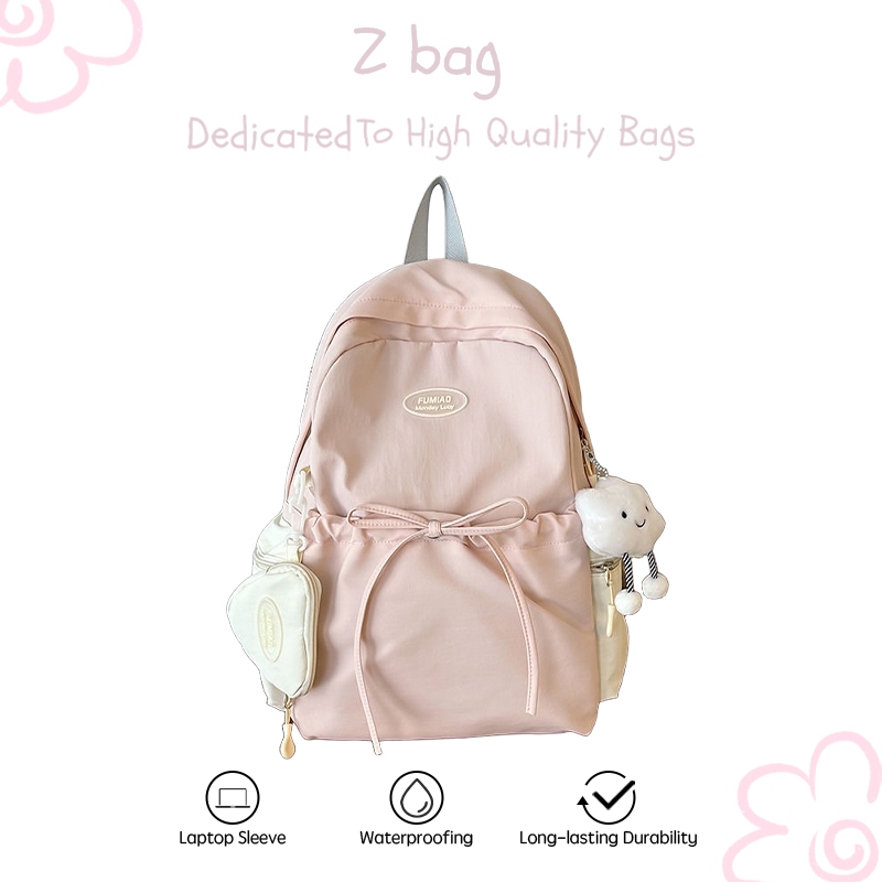 [Ready]Tas sekolah korea fashion ins Seratus Perguruan Kuliah tas ransel laptop Kapasitas Besar Lucu