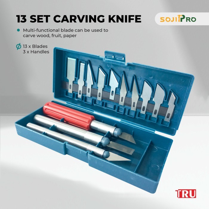 

CARVING KNIFE Carving pen pisau ukir craft cutter 13 Set Sojipro- SJP 3100