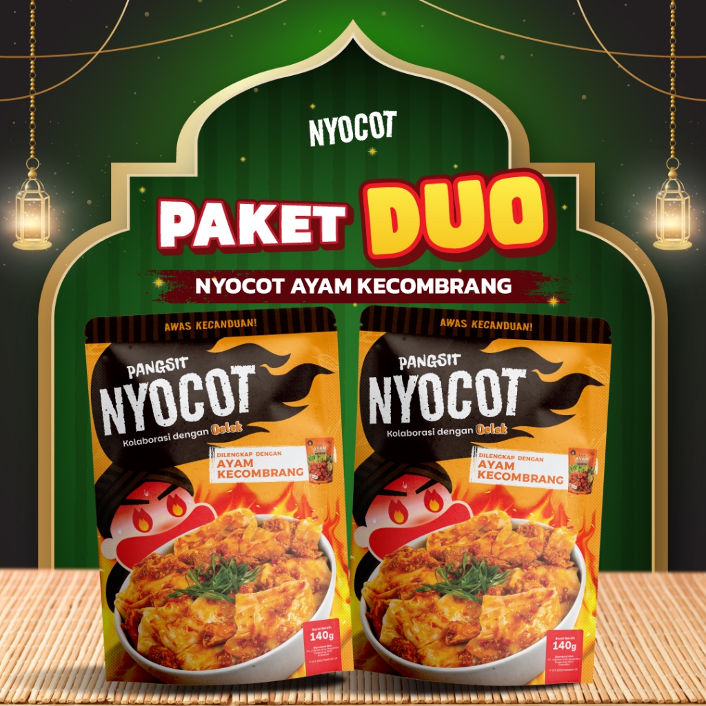 

NYOCOT Paket Duo Pangsit Ayam Kecombrang Renyah Gurih / Cocok untuk Ngemil / Cemilan Pangsit Chili Oil / Makanan Instant