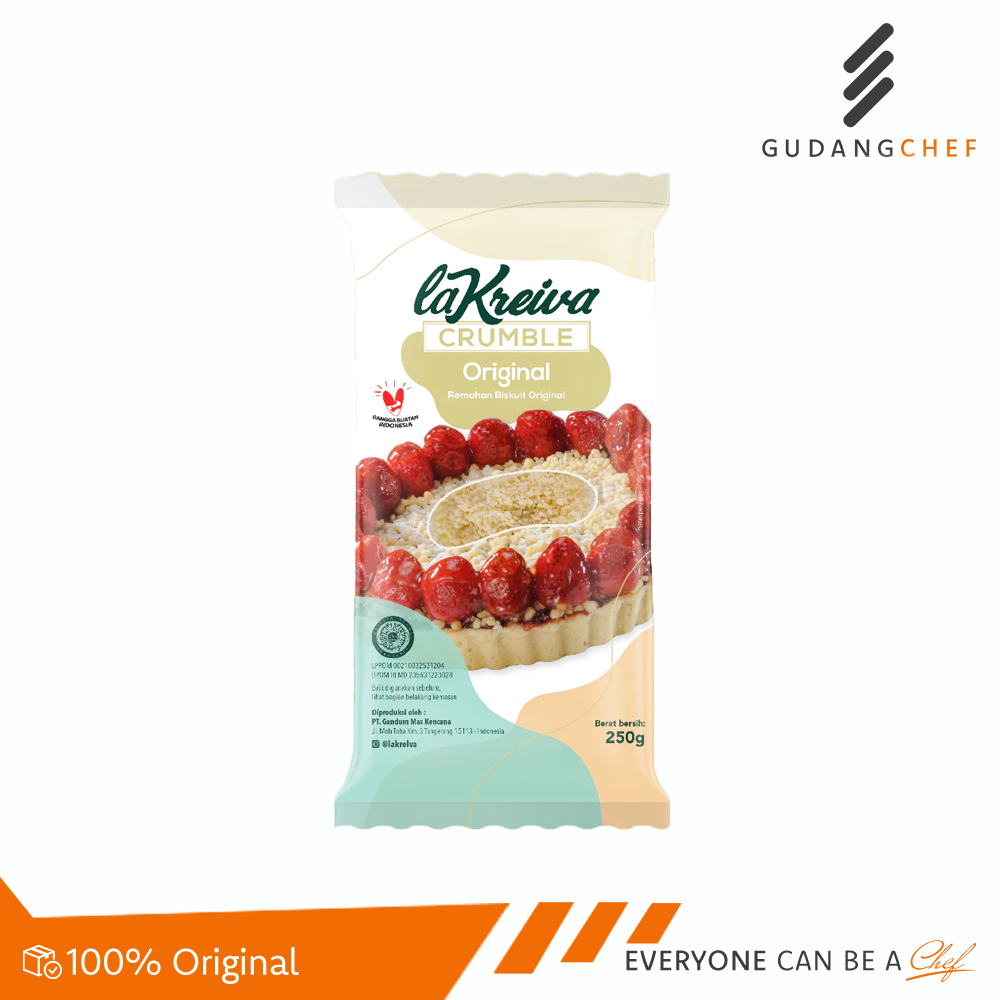 

La Kreiva Crumble Repack 250g - Bikin Seru Kreasimu Dengan Crumble Original untuk Dekorasi & Baking