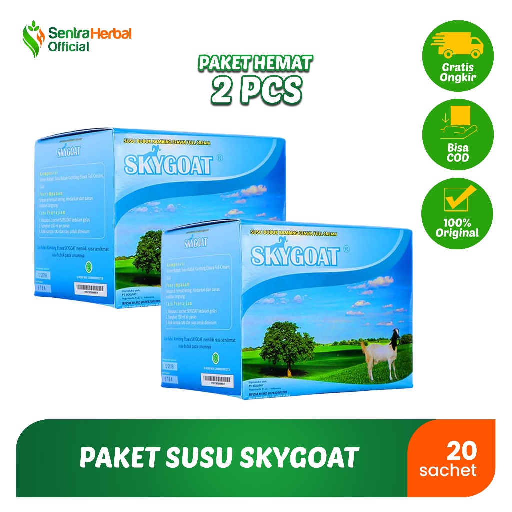 

Paket 2 Susu Skygoat - Susu Kambing Etawa Bubuk Original 1 Box isi 10 sachet