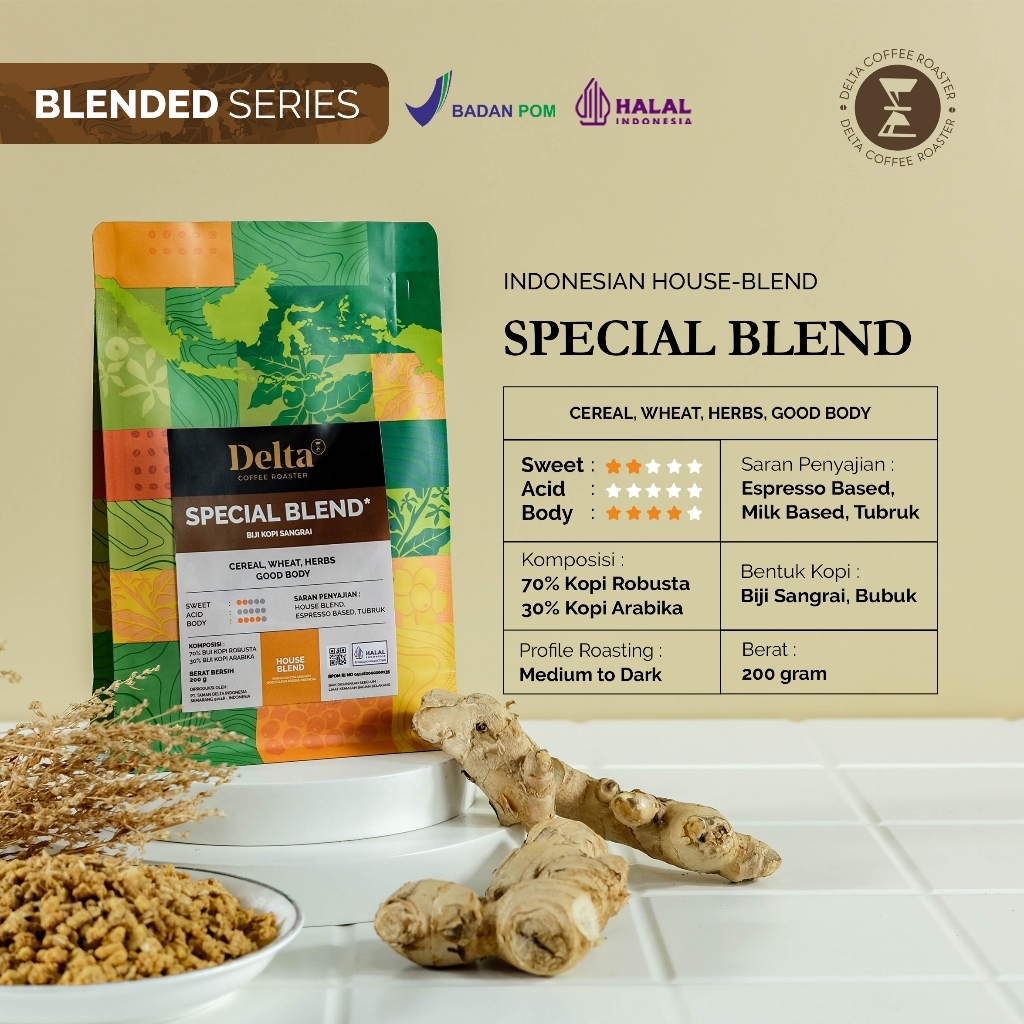 

Delta Coffee - Special House Blend Medium to Dark 200g