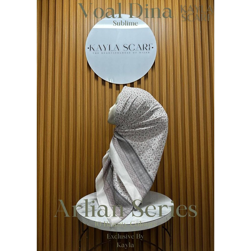 Voal Dina Sublime - Hijab Motif Cantik Terbaru / Hijab Motif Digital Print Voal Dina Arlian Series