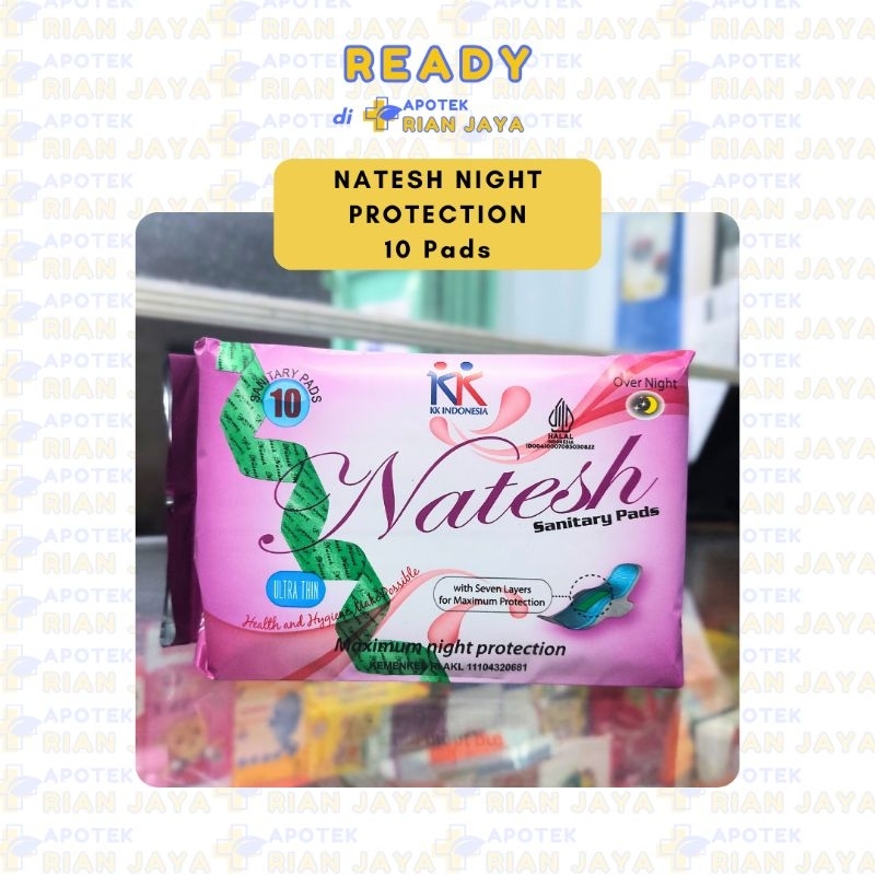 Natesh Pembalut Protection | Natesh Pantyliner | Natesh Day  Protection | Natesh Night Protection