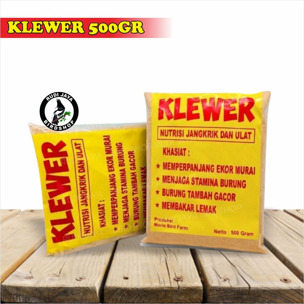 KLEWER 500 GRAM PAKAN MAKANAN JANGKRIK ULAT UNTUK TERNAK BURUNG MURAI BATU MAKSIMALKAN PANJANG EKOR