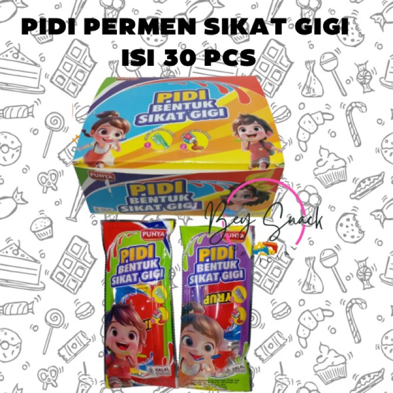 

PIDI PERMEN SIKAT GIGI / PERMEN BENTUK SIKAT GIGI ( ISI 30 PCS)