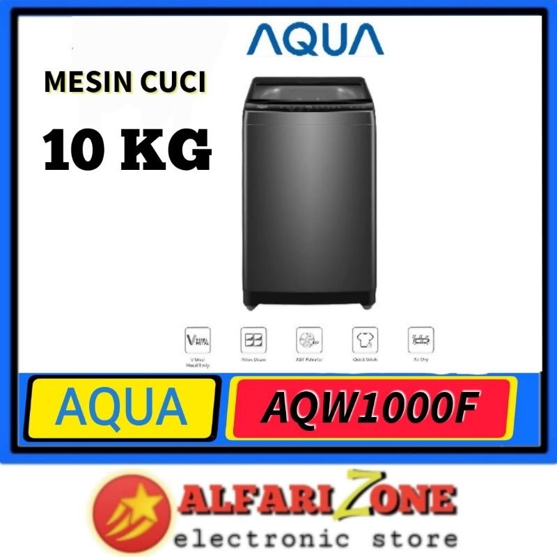 Mesin Cuci 10 KG AQUA AQW1000F mesin cuci 1 Tabung 10kg AQUA AQW 1000F mesin cuci Top Loading 10 kg