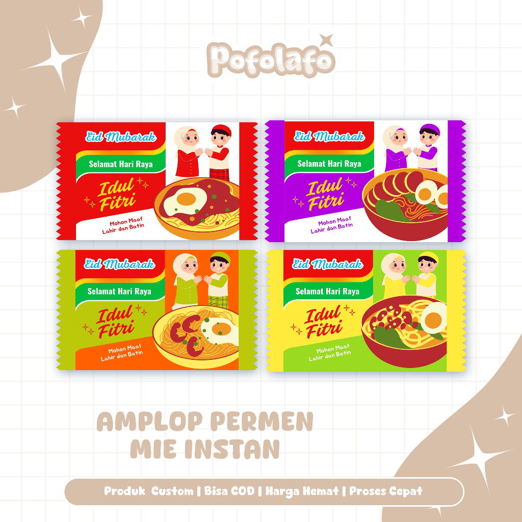 

AMPLOP MIE ISNTAN AMPLOP PERMEN INDOMIE