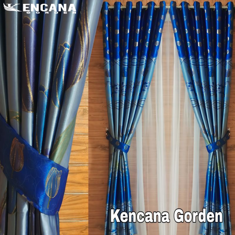 GORDEN TEBAL JENDELA PINTU BAHAN BLACKOUT BUNGA ROS GLOSSY TIRAI RUANG TAMU MODEL TERBARU HORDENG