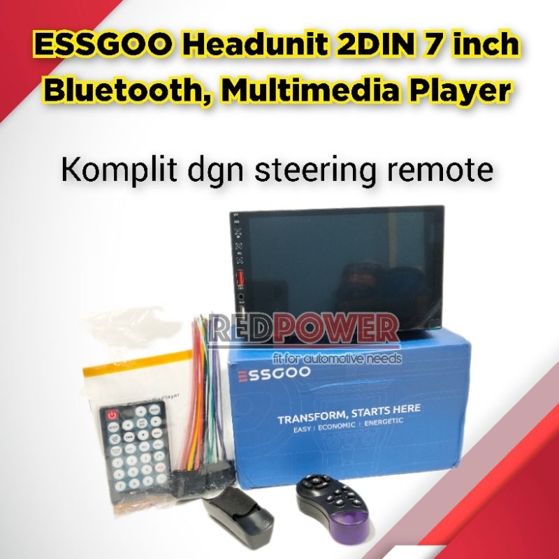 Essgoo headunit 2 DIN double din universal 7 inch radio bluetooth usb mp3 multimedia player tape tip