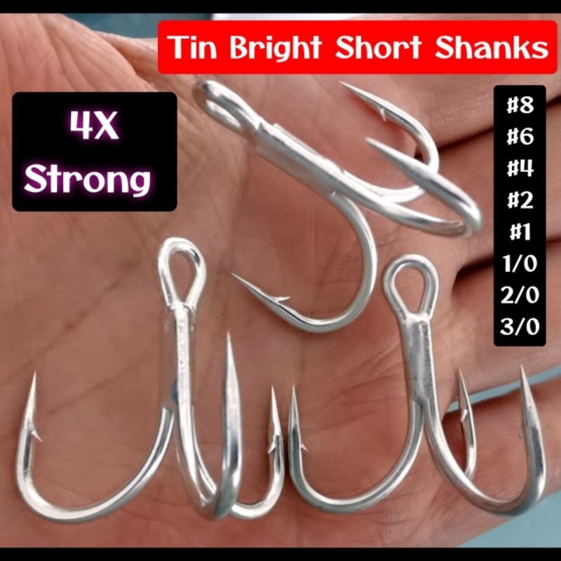 10pc Treble Hook 4X Strong MZ Kail Jangkar 3 Jigging Casting Popping