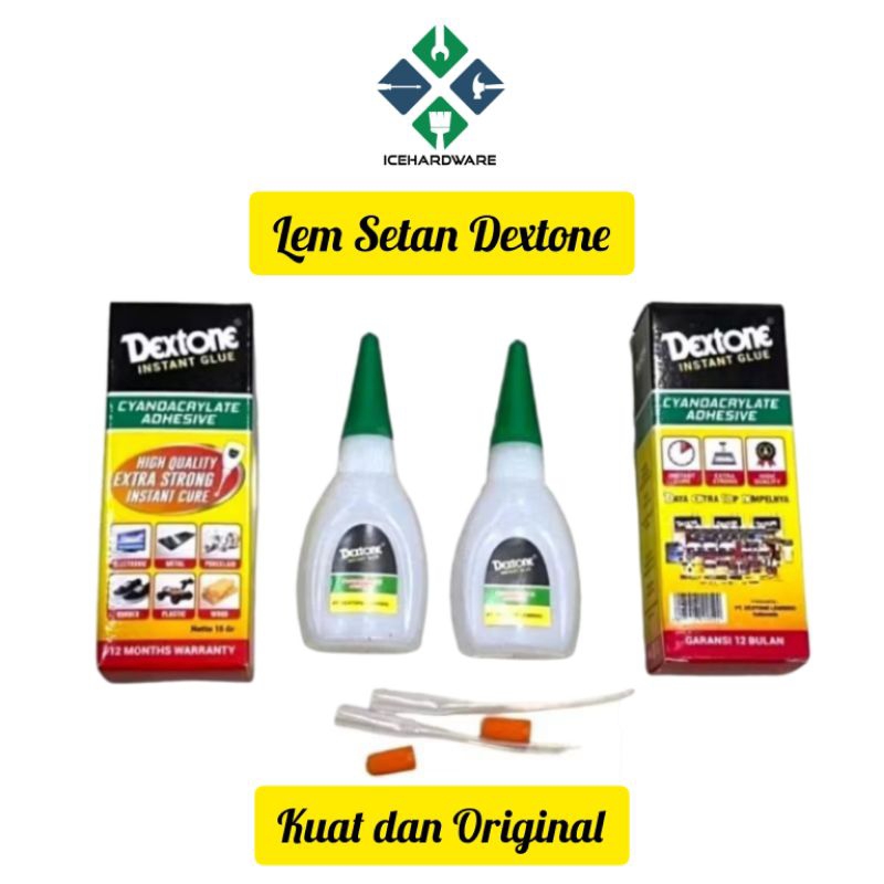 Lem Setan Merek Dextone / Lem Super Dextone/ Lem CYANOACRYLATE Dextone