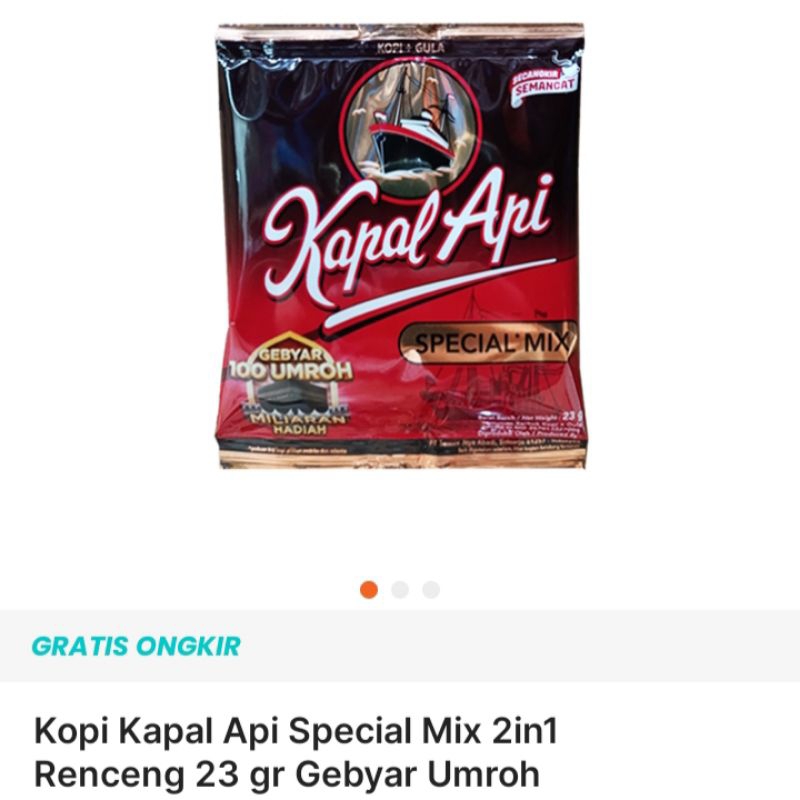 

5pcs kopi kapal api special mix 2in1 sachet