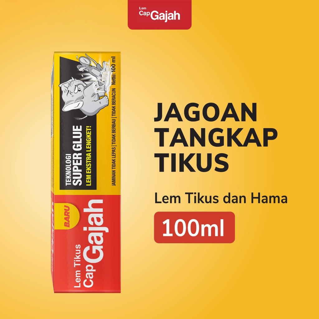 Cap Gajah Lem Tikus Tube 100ml - Perangkap Jebakan Tikus Cap Gajah Lem Tikus Perangkap Ampuh
