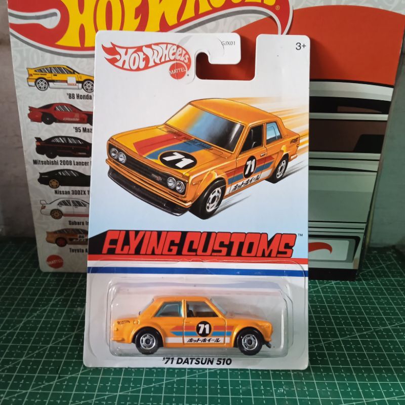 BIG PROMO Hotwheels Hot Wheels 71 Datsun 510 Flying Customs MOMO Red Merah dll