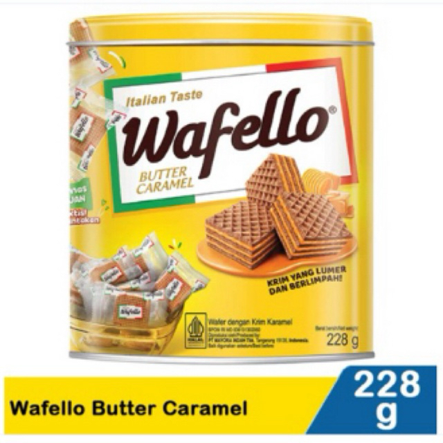 

ROMA WAFER WAFELLO BUTTER CARAMEL 228gr/ROMA WAFER WAFELLO COKELAT 228gr/WAFER MURAH/WAFER WAFELLO MURAH/WAFER COKELAT MURAH