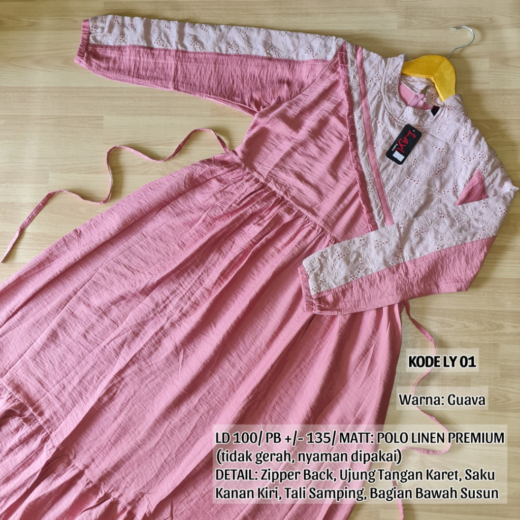 Midi Dress Rayon Premium Motif Crinkle Premium Motif - Berlabel Zara Turkey - Miss Olla - Laura Fash