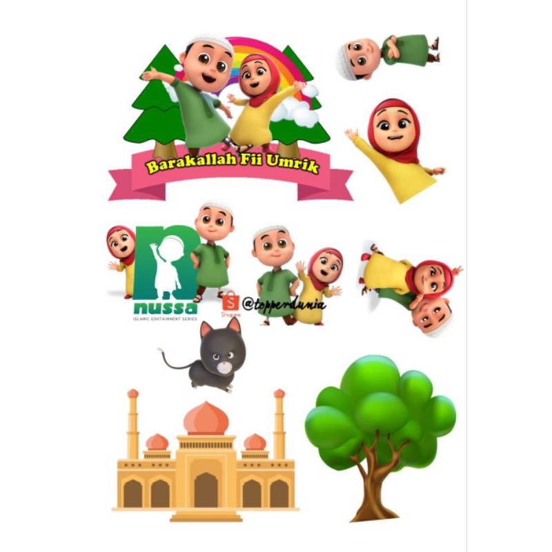 TOPPER Cake NUSA RARA Custom/Hiasan Kue ULTAH Anak