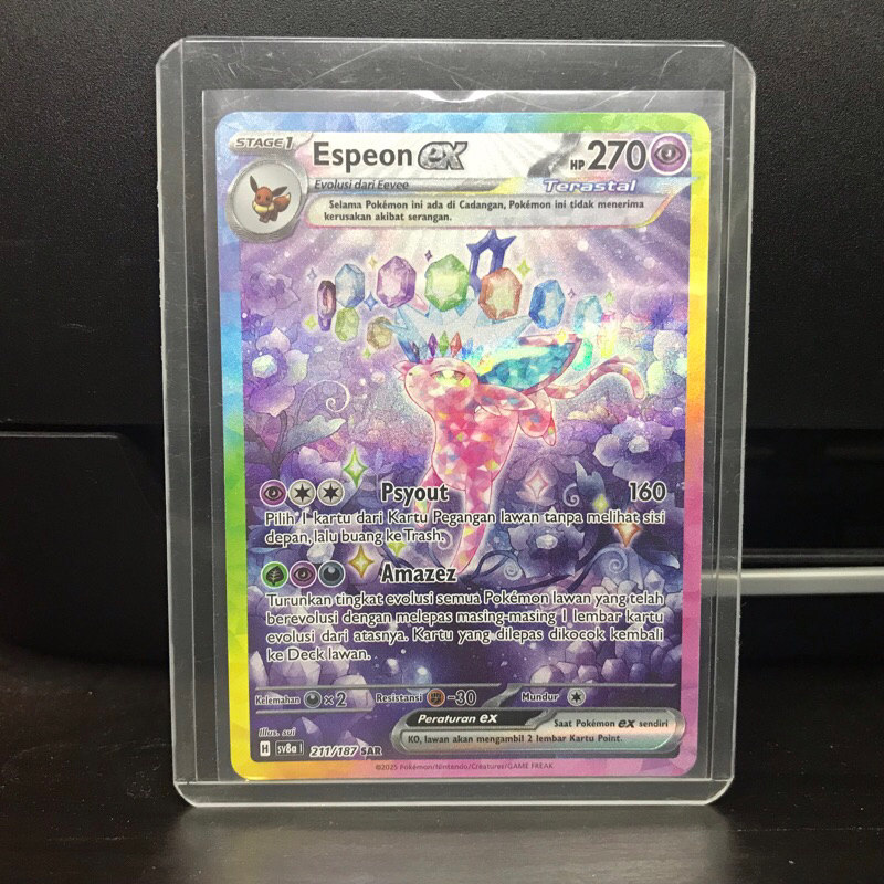 Espeon EX SAR kartu Pokemon Festival Terastal Indonesia sv8