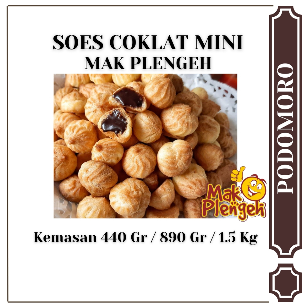 

Soes Coklat Merk Mak Plengeh Kemasan 440 Gram / 890 Gram / 1.5 Kg