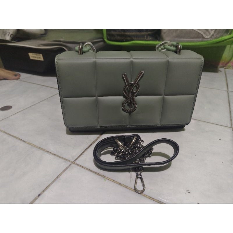ysl bag green preloved