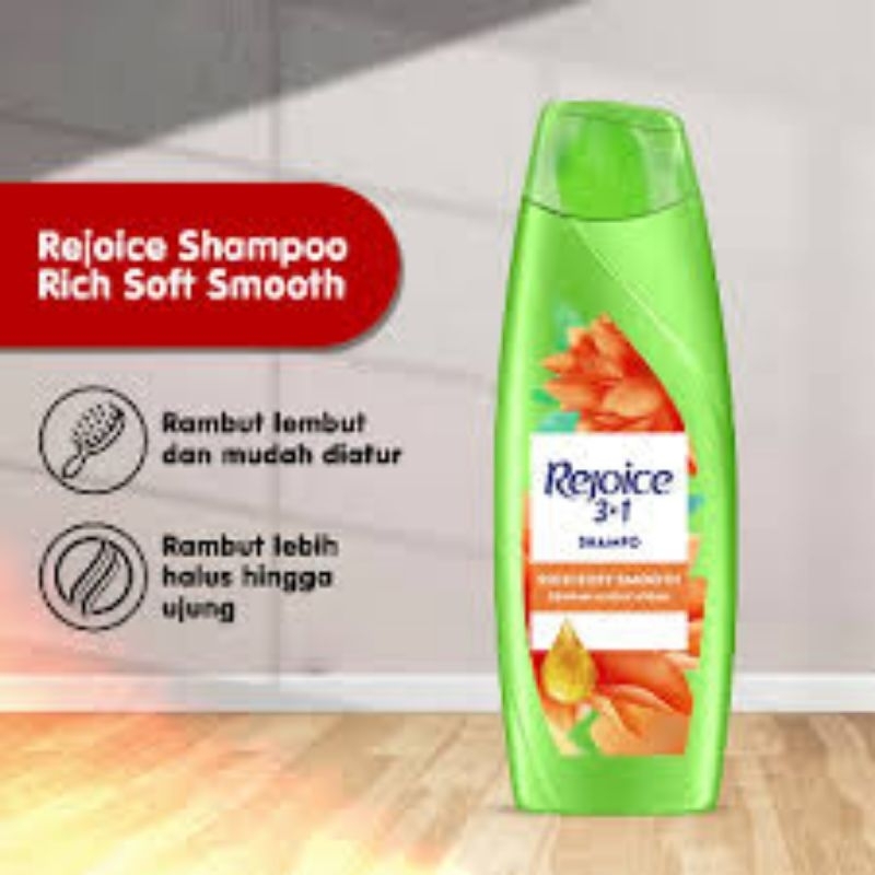 Rejoice 3in1 shampo rich 340ml banting harga