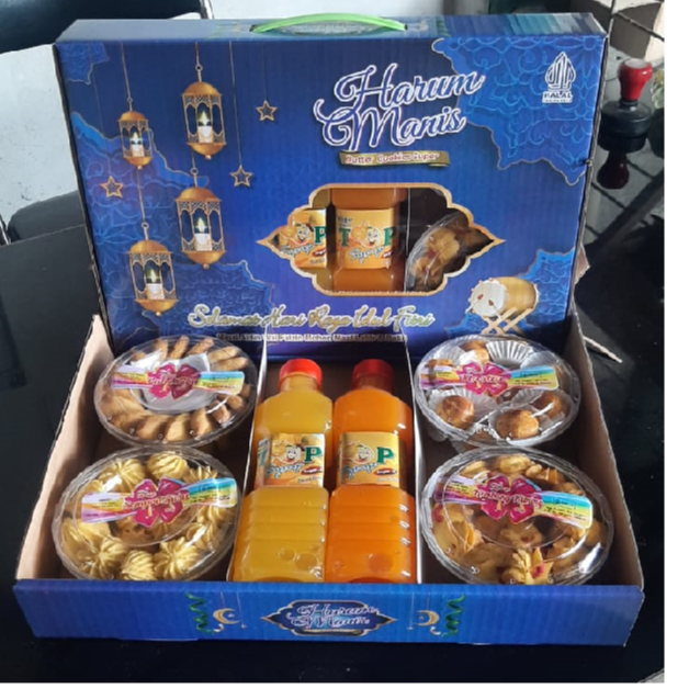 

Promo Paket Kue Kering Hampers Lebaran Idul Fitri Harum Manis 4 Kue 2 Sirup