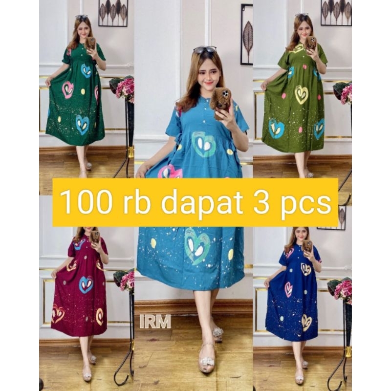 Daster 100 dapat 3 pcs Daster Kekinian Daster Terbaru