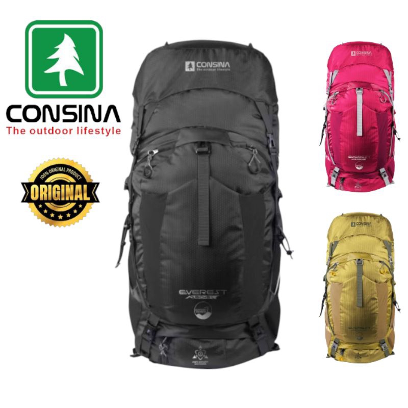 Tas Carrier Consina Everest 60+5L Ori100% Tas Gunung Consina Everest 65L