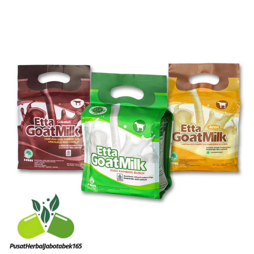 

HNI Etta Goat Milk Susu Kambing Bubuk 10 sachet varian ORIGINAL - AREN - COKELAT