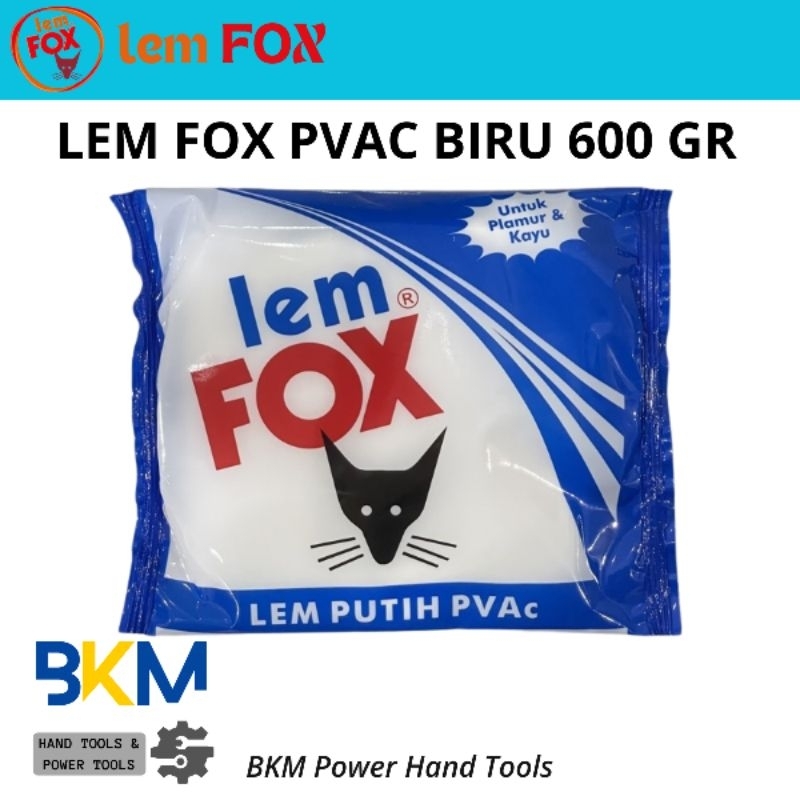 

LEM FOX PVAC BUNGKUS BIRU 600 GR LEM PUTIH PVAC BIRU 600 GRAM 1 DUS ISI 24 PCS