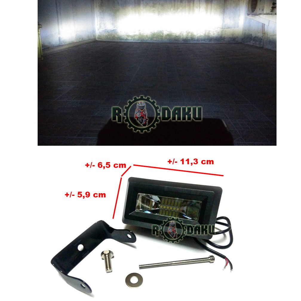 Lampu LED Lampu Tembak Lampu Depan Sorot LED SMD 6 Mata Flat Moto Mobil